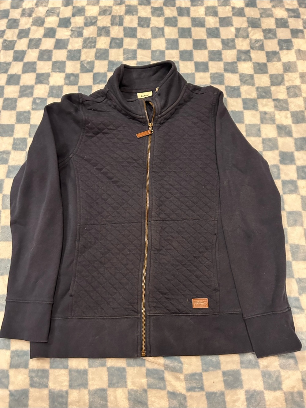 L.L. Bean Women’s Quilted Full-Zip Jacket - Navy